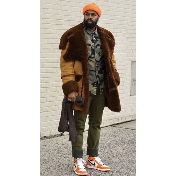 Coach Men 1941 Runway Rustic Sheepskin Shearling Coat Fall 2017 Small - Picture 6 of 13